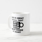 Liebe Kaffee Pause Mein Herz Kaffeetasse (Vorderseite Links)