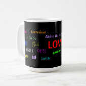 LIEBE Kaffee Tasse (Vorderseite Links)