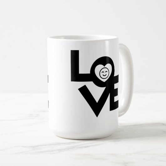 Liebe Kaffee Tasse 15oz (VorderseiteRechts)