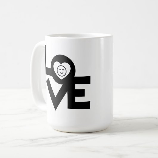 Liebe Kaffee Tasse 15oz (Vorderseite Links)