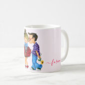 Liebe Kaffee Tasse Geschenk - Kiss - I Liebe Sie (VorderseiteRechts)