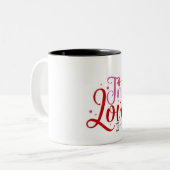 Liebe Kaffee-Tasse Zweifarbige Tasse (Vorderseite Links)