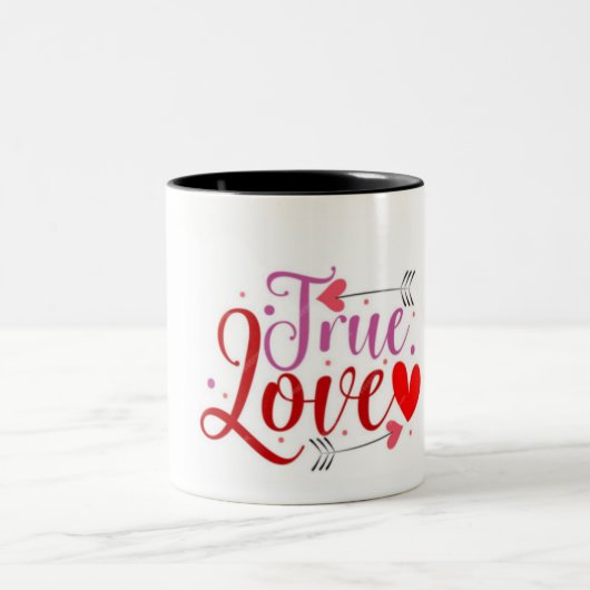 Liebe Kaffee-Tasse Zweifarbige Tasse (Mittel)