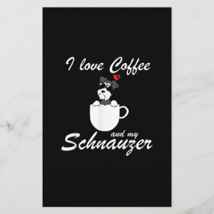 Liebe Kaffee und mein Schnauzer Hund Liebhaber Briefpapier