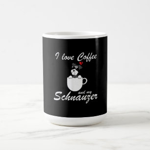 Liebe Kaffee und mein Schnauzer Hund Liebhaber Kaffeetasse