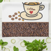 Liebe-Kaffee/Zuhause-Kaffee-Bar Hand oder Geschirrtuch (Gefaltet)