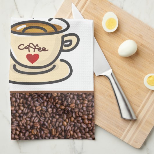 Liebe-Kaffee/Zuhause-Kaffee-Bar Hand oder Geschirrtuch (Viertel Falte)