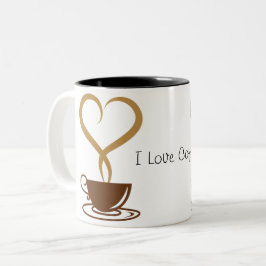 Liebe Kaffee Zwei-Tone-Kaffee-Tasse Zweifarbige Tasse