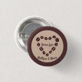 Liebe Kaffeeban Herz Button (Vorne & Hinten)