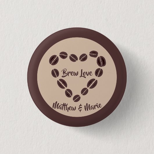 Liebe Kaffeeban Herz Button (Vorderseite)