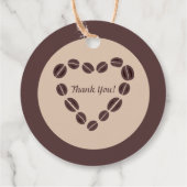 Liebe Kaffeeban Herz Geschenkanhänger (Rückseite)