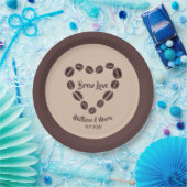 Liebe Kaffeeban Herz Pappteller (Party)