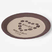 Liebe Kaffeeban Herz Pappteller (Schrägansicht)