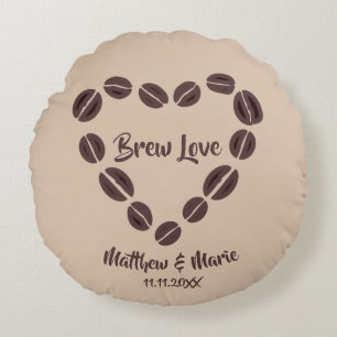 Liebe Kaffeeban Herz Rundes Kissen