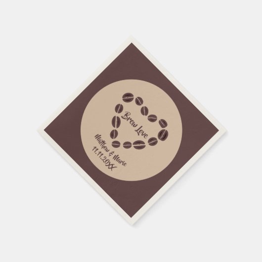 Liebe Kaffeeban Herz Serviette (Ecke)