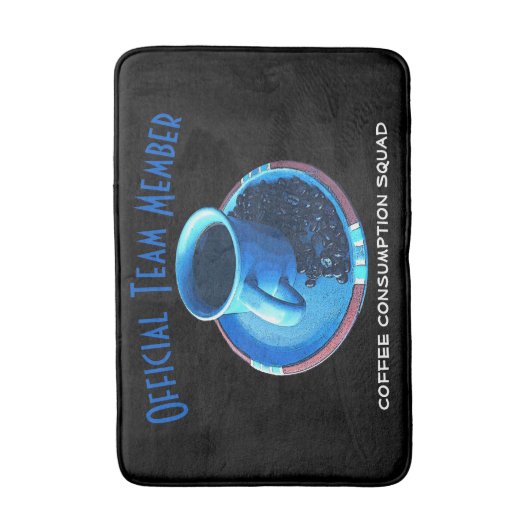 Liebe | Kaffeekopf Badematte (Vorderseite Vertikal)