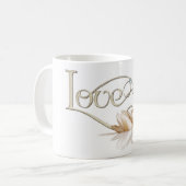 Liebe Kaffeemaschine Tasse mit zwei Schwänen (Vorderseite Links)