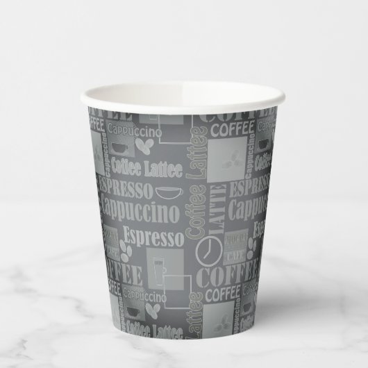 Liebe Kaffeepulver Pappbecher (Links)