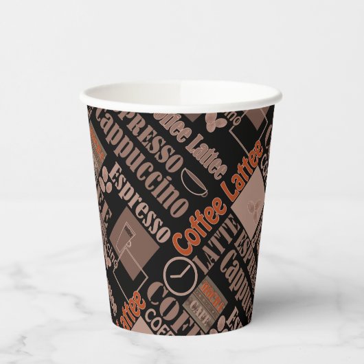 Liebe Kaffeepulver Pappbecher (Links)