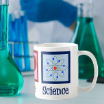 Liebe Kaffeetasse<br><div class="desc">Cooles Geschenk für einen Naturwissenschaftslehrer, Wissenschaftler oder einfach nur einen Geek dieser Liebe, um zu lernen, wie die Welt funktioniert. Niedliche Peace Liebe Science Design mit einem Friedenszeichen, Herz und Atom-Modell.</div>