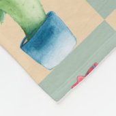Liebe Kakteen - Aquarell (2) Fleecedecke (Ecke)