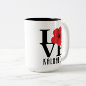 LIEBE Kalaheo Hawaii Roter Hibiskus 15oz Zweifarbige Tasse (VorderseiteRechts)