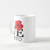 LIEBE Kalaheo Roter Hibiskus 11oz Kaffeetasse (Vorderseite Links)