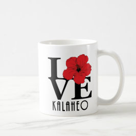 LIEBE Kalaheo Roter Hibiskus 11oz Kaffeetasse