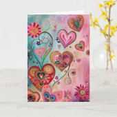 Liebe Kaleidoskop Karte (Gelbe Blume)