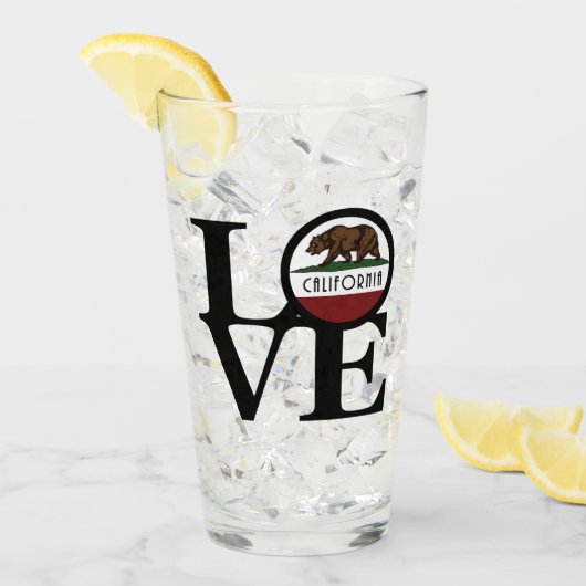 LIEBE Kalifornien Glas (Vorderseite Ice)
