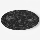 Liebe Kalligrafie Blütenblatt mit Namen, Grenze mi Pappteller (Schrägansicht)