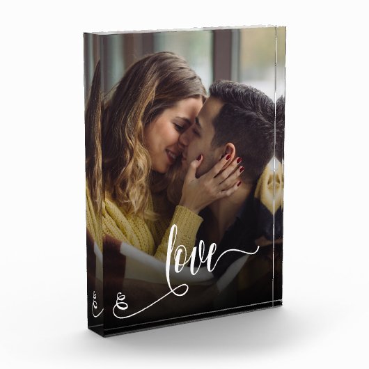 Liebe Kalligrafie Foto Block (Links)