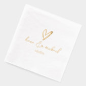 Liebe Kalligrafie Herd-ID940 Servietten Mit Folie (Links)