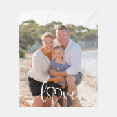 Liebe Kalligrafie Herz Foto Fleecedecke (Vorderseite)