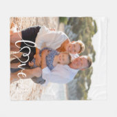 Liebe Kalligrafie Herz Foto Fleecedecke (Vorderseite (Horizontal))