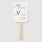 Liebe Kalligrafie Hochzeit Zeremonie B&W ID940 Fächer (Rückseite)