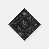 Liebe Kalligrafie HochzeitflorPattern Welpen ID940 Serviette (Ecke)