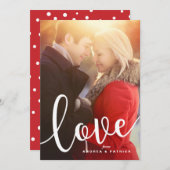 Liebe-Kalligrafie-Skript | Valentinstag Foto Feiertagskarte (Vorne/Hinten)