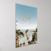 Liebe Kalligraphie Couple Foto Foil Print Foliendrucke (Ablage )