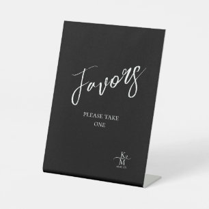 Liebe Kalligraphie Favors Herzweiße ID940 Sockelschild