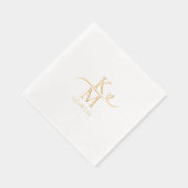 Liebe Kalligraphie-Initialen Herzschwäche ID940 Servietten Mit Folie (Rechts)