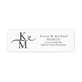 Liebe Kalligraphie-Initialen Swash Black ID940 (Vorne)