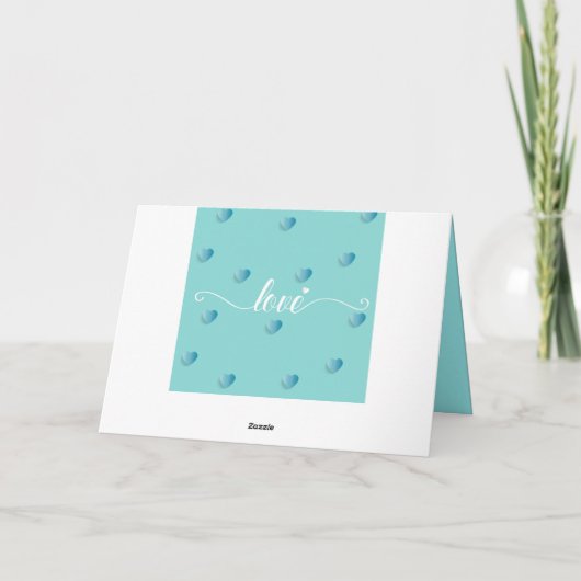 Liebe Kalligraphie Karte (Rückseite)