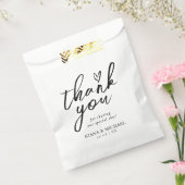 Liebe Kalligraphie Vielen Dank Herz Black ID940 Geschenktütchen (Versiegelt)