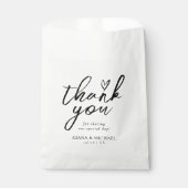 Liebe Kalligraphie Vielen Dank Herz Black ID940 Geschenktütchen (Vorderseite)