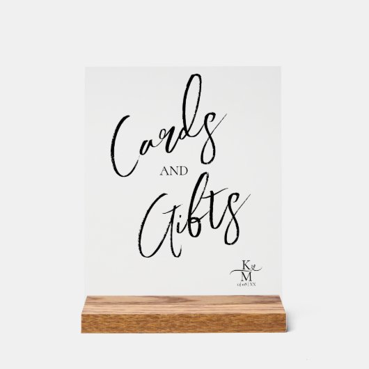 Liebe Kalligraphische Karten und Geschenke Herz Sc Acrylschild (Vorderseite)