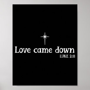 Liebe kam Bibelvers christlicher Weihnachten Jes Poster