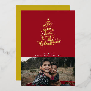 Liebe kam Weihnachtskarte aus Folie Folien Feiertagskarte