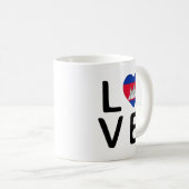 Liebe - Kambodscha-Flagge Kaffeetasse (VorderseiteRechts)