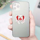 Liebe Kanada-Flagge Aufkleber (Telefon)